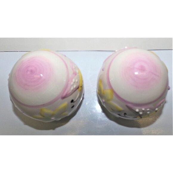 Flower and Butterfly ceramic set of 2 eggs, Easter, Spring, Decor - Picture 6 of 7